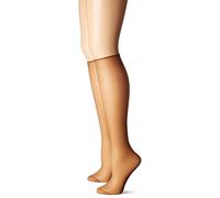 DIM Women's Sublim Shiny Veil Invisible Edge 15D x2 Knee Highs, Brown, One Size