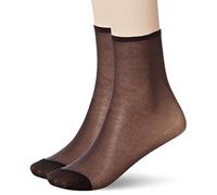 DIM Women's Sublim shimmer Ankle High x2 Socks, Black, One Size