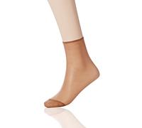 DIM Women's Sublim shimmer Ankle High x2 Socks, Brown, One Size