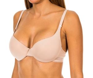 Dim Womens Underwired bra with elastic sides 003AL women - Beige Polyamide/Polyester - Size 32C