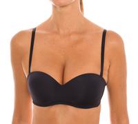Dim Womens wireless bandeau push-up bra 007HF. Enhancement, support and a touch of elegance. - Black - Size 32B