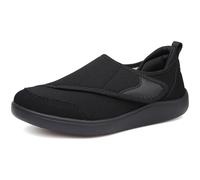 DimaiGlobal Extra Wide Fit Diabetic Walking Shoes Mens Women's Easy Close Adjustable Orthopaedic Slippers for Arthritis Edema Swollen Feet Lightweight Trainers 4UK Black