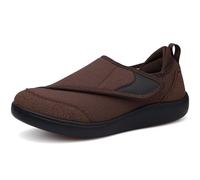 DimaiGlobal Extra Wide Fit Diabetic Walking Shoes Mens Women's Easy Close Adjustable Orthopaedic Slippers for Arthritis Edema Swollen Feet Lightweight Trainers 3UK Brown