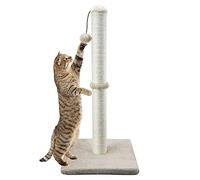 Dimaka 29" Tall Cat Scratching Post, Claw Scratcher Sisal Rope Covered Soft Smooth Plush, Vertical Scratch [Full Strectch], Modern Design 29 Inches Height (Brown)