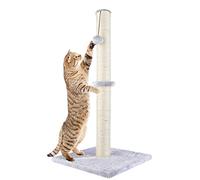 Dimaka 29" Tall Cat Scratching Post, Claw Scratcher Sisal Rope Covered Soft Smooth Plush, Vertical Scratch [Full Strectch], Modern Design 29 Inches Height (Grey)