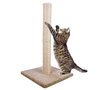 Dimaka Tall Carpet Cat Scratching Post for Large Cats, 74cm Natural Sisal Rope Post Tree with Stable Heavy Base, Scratcher Post for Indoor Cats (Bluish Grey)