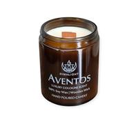 Dimalight Aventos Luxury Cologne Scented Candle with Wooden Wick, Men Perfume, Home Fragrance Hand Poured Soy Wax Candle for Him (Medium (100g))