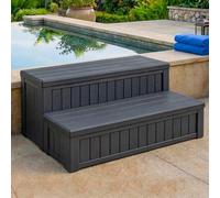 DIMAR GARDEN Hot Tub Steps with Storage Outdoor Above Ground Pool Steps