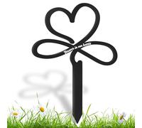 DIMARONGTON Forever in Our Hearts Cemetery Decorations for Grave, 9x12 Iron Memorial Plaque, Temporary Grave Markers for Mom, Dad, Son, Daughter