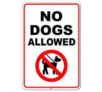 DIMARONGTON No Dogs Allowed Sign - 8x12 inches Aluminum No Pets Allowed Sign