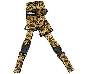 DiMarzio® ClipLock® Steve Vai UtoPIA, Quick Release Guitar Strap, 2", Black/Gold