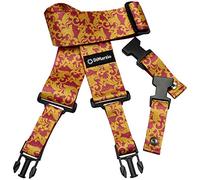 DiMarzio® ClipLock® Steve Vai UtoPIA, Quick Release Guitar Strap, 2", Pink/Gold