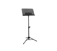 DIMAVERY Orchestra Music Stand, Height Adjustable Music Stand in Black with Perforated Sheet Tray