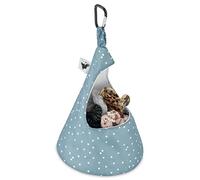 DimBull Conical Peg Bag - Hanging Clothes Peg Holder for Washing Line - Durable Polka Dot Peg Storage Bag with Carabiner Hook - Washable, Large Capacity