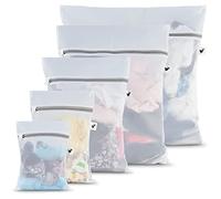 DimBull Mesh Laundry Bags with Zips, Reusable & Durable Mesh Washing Machine Bags for Delicates, Hosiery, Underwear, Bras, Lingerie & Baby Clothes, A Pack of Five.