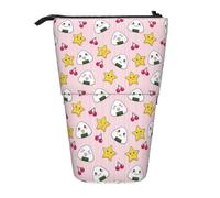 DIMDTBMT Telescopic Pencil Case - Lovely Rice Ball - Standing Pencil Holder,Stationery Bag Pencil Pouch Organizer Makeup Bag for Boys Girls Teens Students and Office