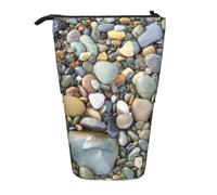 DIMDTBMT Telescopic Pencil Case - Pretty Stones - Standing Pencil Holder,Stationery Bag Pencil Pouch Organizer Makeup Bag for Boys Girls Teens Students and Office