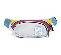 Dime Bags Naturals | The Maverick | 100% Nepali Hemp Adjustable Waist Fanny Pack, Boho Cream, M, Color Blocked