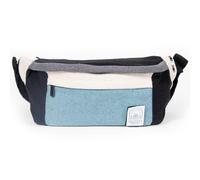 Dime Bags Naturals | The Reveller | 100% Nepali Hemp Adjustable Waist Fanny Pack, Charcoal, Color Blocked