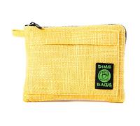 DIME BAGS Padded Pouch - Smell Proof Protective Case with Padded Interior, Durable Hemp-Polyester Fabric, Heavy-Duty Zippers & Interchangeable Patch, Travel & Storage for Fragile Items, Yellow, 8"