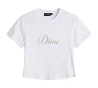 Dime Women's Cursive T-Shirt White Medium