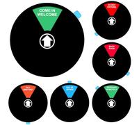 Dimeho 1 Pcs Office Door Signs 6 Rotating Statuses Door Plaques Do not Disturb, Out of Office, In a Meeting, Back Soon, Working Remotely, Welcome Come In Hanger for Wall Window Privacy