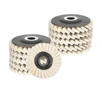 Dimeho 10 PCS Wool Polishing Wheel Disc 4-1/2" x 7/8" Felt Flap Disc | Stone Buffing Pad, 4.5 Inch, Polishing Flap Pads, for Angle Grinder, Metal, Marble, Furniture, Car Wax