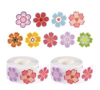 Dimeho 1000 Pcs Assorted Butterfly Flower Stickers Rolls Colorful Spring Floral Paper Butterfly Decals