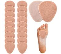Dimeho 20 pcs Metatarsal Felt Metatarsal Foot Pads Adhesive Forefoot Pads Forefoot Cushion Pads Pain Relief Forefoot Support Soft Metatarsal Felt Pads for Women and Men for Forefoot and Sole Support