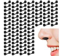 Dimeho 200 Pieces Nose Plug Filter Disposable Nose Dust Filters Bulk Sponge Nostril Filters for Spray Tanning Welding Dust Allergies DustConstruction Areas (Black)