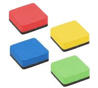 Dimeho 4 Pack Dry Erase Erasers Whiteboard Cleaner Pads Chalkboard Small Wipers Colorful Marker Erase Supplies for Classroom Office Glass Home White Board Teacher
