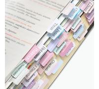 Dimeho 5 Pcs Laminated Bible Tabs Neutral Mild Color Mark Stickers Easy to Read and Apply Bible Index Book Tabs Foldable Large Print Bible Tab Set for Women and Men Including 9 Blank Tabs