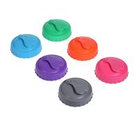 Dimeho 6 Pack Silicone Soda Can Lids Colorful Soda Can Cover Lids Beverage Cans Covers Reusable