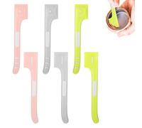 Dimeho 6 Pcs Pet Food Can Spoon Pet Food Mixing Spoons Pets Wet Foods Canned Scoop for Dogs Cats Pets Feeding (Pink, Grey, Green)