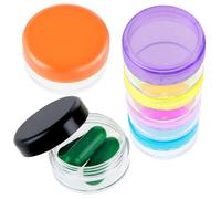 Dimeho 6 Pcs Small Pill Box Travel Pill Organizer Daily Pills Cases Holder Portable Mini Pills Container BPA Free Pocket Medicines Storage Box for Purse Pocket Briefcase