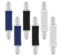 Dimeho Elastic Stretch Belt, 6 Pcs Adjustable Pant Waist Tightener Elastic Pant Clip Women Men Boot Straps Winter Mitten Clips Back Clip Belt for Jeans Pants Dresses Shawl Clip