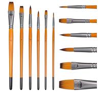 Dimeho Face Paint Brush Set Professional Artist Brush for Body Face Painting Body Art Makeup Kit for Acrylic Painting Oil Gouache Watercolor Cosplay Party Makeup Kit Yellow 6 Pcs