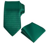 Dimeho Necktie and Pocket Square Sets Mens Solid Color Tie and Handkerchief for Men Solid Satin Woven Dyed Color Formal Wedding Party Formal Business