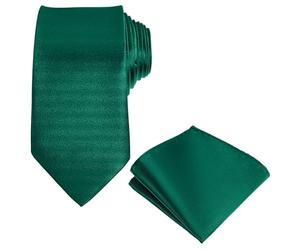 Dimeho Necktie and Pocket Square Sets Mens Solid Color Tie and Handkerchief for Men Solid Satin Woven Dyed Color Formal Wedding Party Formal Business