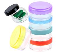 Dimeho Small Pill Box, 6 Pcs Mini Pill Organizer Box Travel Pills Cases Holder Portable Daily Pills Container BPA Free Pocket Medicines Storage Container for Purse Pocket Briefcase (3 x 1.5 cm)