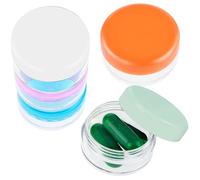 Dimeho Small Pill Organizer Box, 5 Pcs Travel Pill Case Holder Portable Daily Mini Pill Container BPA Free Medicine Storage Container for Purse Pocket Briefcase (Blue/Orange/Rose/Green/White)