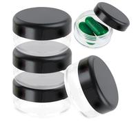 Dimeho Small Pill Organizer Box, 5 Pcs Travel Pill Case Holder Portable Daily Mini Pill Container BPA Free, Medicine Storage Container for Purse Pocket Briefcase(Blue, Orange, Yellow, Black, Rose Red)