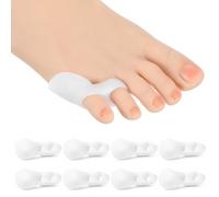 Dimeho Tailor's Bunion Pads Soft Gel Bunionette Cushions Pinky Toe Protector Tailors Bunions Corrector for Pain Relief fit Women Men Gel Bunion Shiel for Foot 8 PCS (Double hole