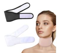 Dimeho Thyroid Castor Oil Neck Wrap, 2 Pcs Organic Castor Oil Packs for Thyroid Neck (Black, White)