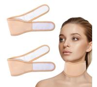 Dimeho Thyroid Castor Oil Neck Wrap, 2 Pcs Organic Castor Oil Packs for Thyroid Neck Reusable Castors Oils Necks Compress Packs Comfort Organic Cotton Flannel Necks Care Kits for Women Men (Khaki)