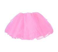 Dimeho Tutu Skirt, Layered Tulle Dance Skirts Elastic Ballet Dance Skirts 4 Layers Tulle Tutu Fit Most 4-11 yrs for for Kids Girls Dance Birthday Princess Party Dance Party Costume(Pink)