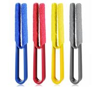 Dimeho Window Blind Cleaner Duster Brush Blinds, 4 Pcs Blind Duster Brush with 4 Microfiber Sleeves Removable Dual Head Blinds Cleaning Tool for Window Blinds, Air Conditioner Vents, Car Vents