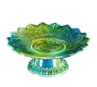 DIMEIYAN Buddha Fruit Plate,Exquisite Tribute Tray,17.5cm Offering Buddha's Fruit Plate Lotus Flower Plate and Buddha's Utensils for Household Use