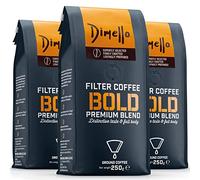 Dimello Bold - Strong Flavoured Filter Ground Coffee 750g (250g x 3)