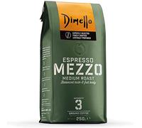 Dimello Mezzo Ground Coffee (250g) - Medium Roast Arabica & Robusta, Perfect for Moka Pots and Espresso, Rich Flavour & Balanced Body, Mild to Low Intensity
